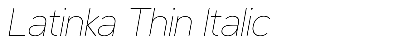 Latinka Thin Italic